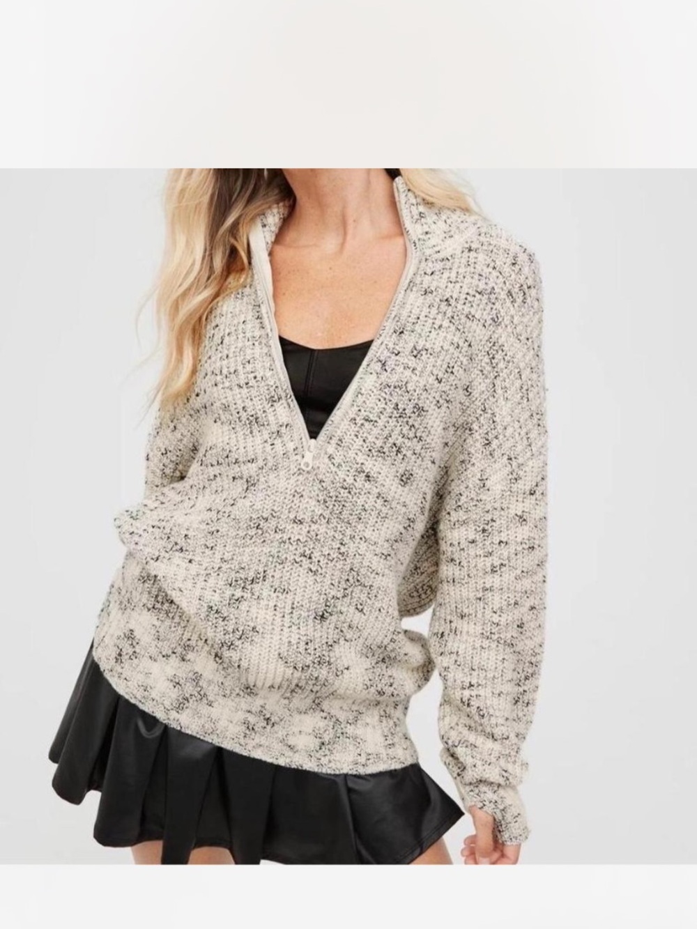 OFFLINE By Aerie Chillside Quarter Zip Oversized Sweater